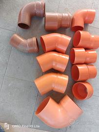 Serie di raccordi a curva in PVC arancione 
