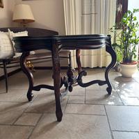 Tavolino geridon 2 cassetti 125x80x72h