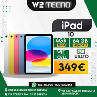 ipad 10 64gb wifi cell usato garanzia 12 mesi