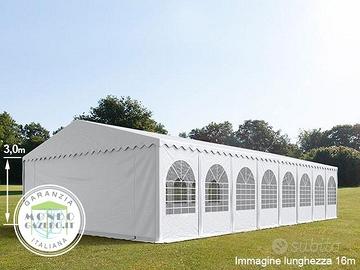 Tendone feste misura 8x20 Finestrato PVC Ignifugo