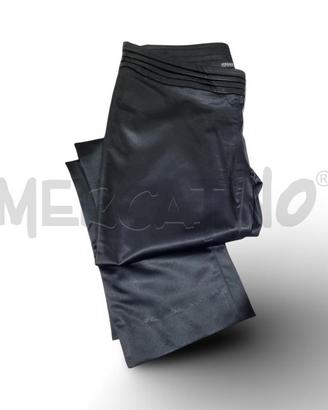 PANTALONE DONNA VERSACE NERO RASO