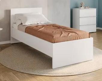 Struttura letto+rete+materasso 90x200