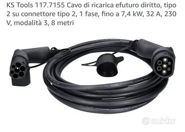 Cavo per ricarica auto in mono fase