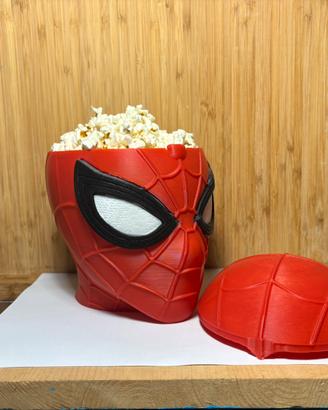 Set da 3 pezzi secchiello porta popcorn spider man