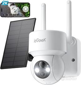 ieGeek 2K Telecamera Wi-Fi Esterno Senza Fili con