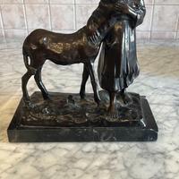 STATUA BRONZO A FIRMA DI DE MARTINO