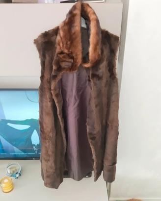 gilet in vera pelliccia visone