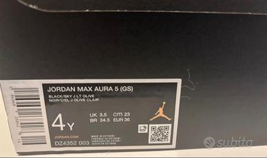 Nike jordan Max aura 5 ragazzo 36