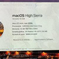 imac 27 pollici 2010 ssd 256gb 12 gb ram