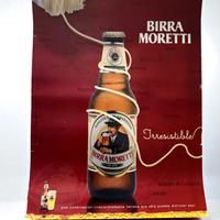 Manifesto pubblicitario originale Birra Moretti