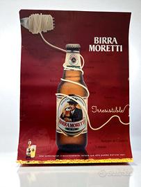 Manifesto pubblicitario originale Birra Moretti