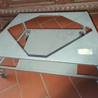 Base Tavolino Industrial - Carrello Acciaio