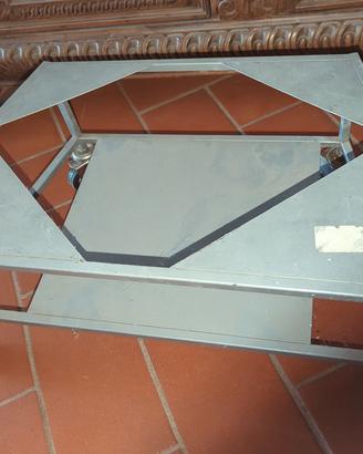 Base Tavolino Industrial - Carrello Acciaio