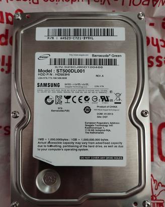 Hard Disk PC vintage Samsung 500 Gb