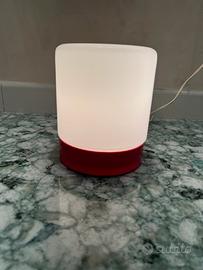 Lampada abat-jour, anni 80 vetro opalina