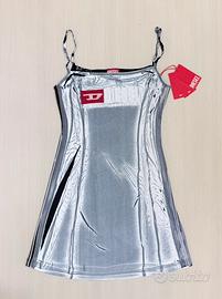 Vestito Diesel aderente effetto denim Y2K