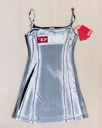 Vestito Diesel aderente effetto denim Y2K