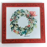 Quadro Acquerello "Ghirlanda" cornice artigianale