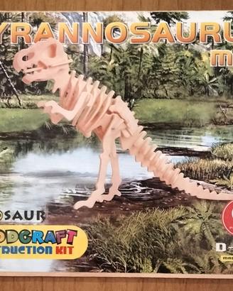 Kit costruzione legno 3d dinosauro nuovo