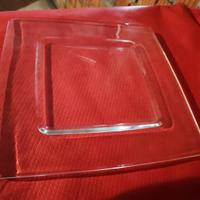 Piatto / Vassoio grande vetro trasparente pesante