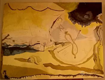 Quadro Orologi Molli 185x145 Omaggio Salvador Dalí
