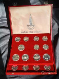 Set 28 monete argento - Olimpiadi di Mosca 1980