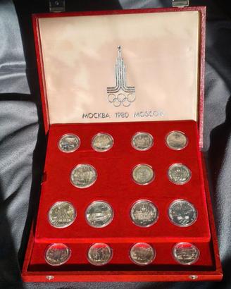 Set 28 monete argento - Olimpiadi di Mosca 1980