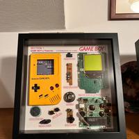 Game boy color giallo quadro 3D da esposizione