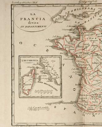 Stampa Antica La Francia Enciclopedia 1837-47