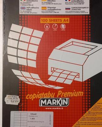 etichette adesive per stampante