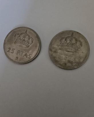 25 PTAS JUAN CARLOS REY DE ESPANA 1975 E 1983