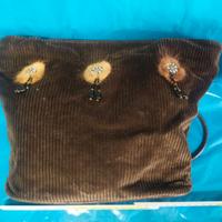 Borsa borsetta vintage anni 70 marron