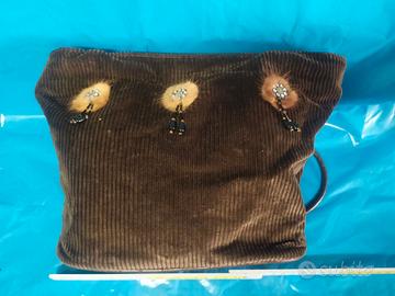 Borsa borsetta vintage anni 70 marron