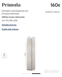 Armadio 1 anta Primula Mondo Convenienza
