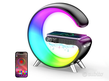 Speaker Sveglia Led,Ricarica Smartphone -SIGILLATO