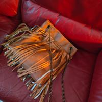 borsa marrone frange 