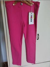 Pantaloni bambina fucsia nuovi - tg 7 anni - 124cm
