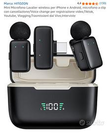 Microfono Lavalier Wireless per iPhone/Android