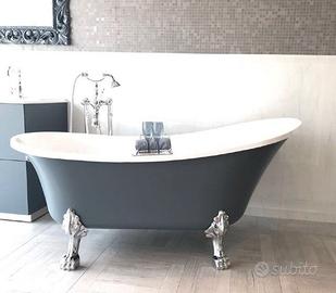 Vasca Freestanding piedini Cromati stile Retrò