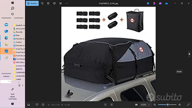 Box da Tetto Auto Box Portapacchi Auto Pieghevole