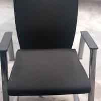 Sedia da Ufficio nero e metallo 