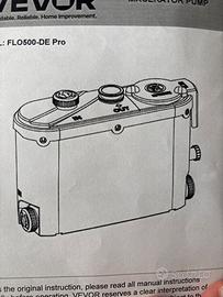 Pompa maceretrice per wc VEVOR