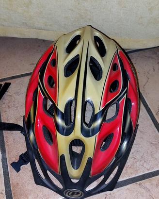 Casco rosso/bisnco  taglia M/L regolabile