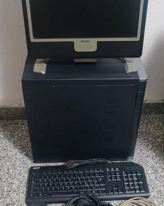 Computer completo pc desktop fisso monitor philips