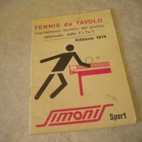 Libretto TENNIS TAVOLO regolamento tecnico FITET