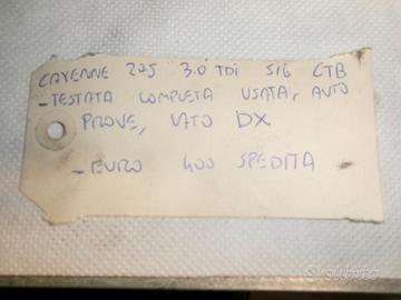 Testata comp.usata auto prove per porche cayenne
