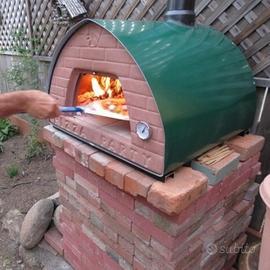 Forno a legna 70x70 per pizza Verde da esterno