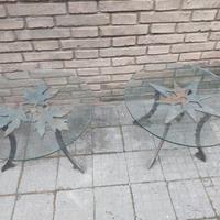 tavolini in vetro e ghisa