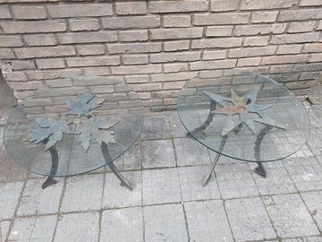 tavolini in vetro e ghisa