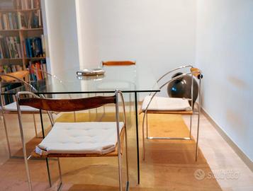 Sedie modernariato di  DePadova cuoio e acciaio